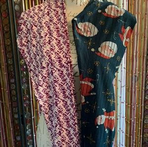 LuLaRoe One Size Leggings (2 pair)